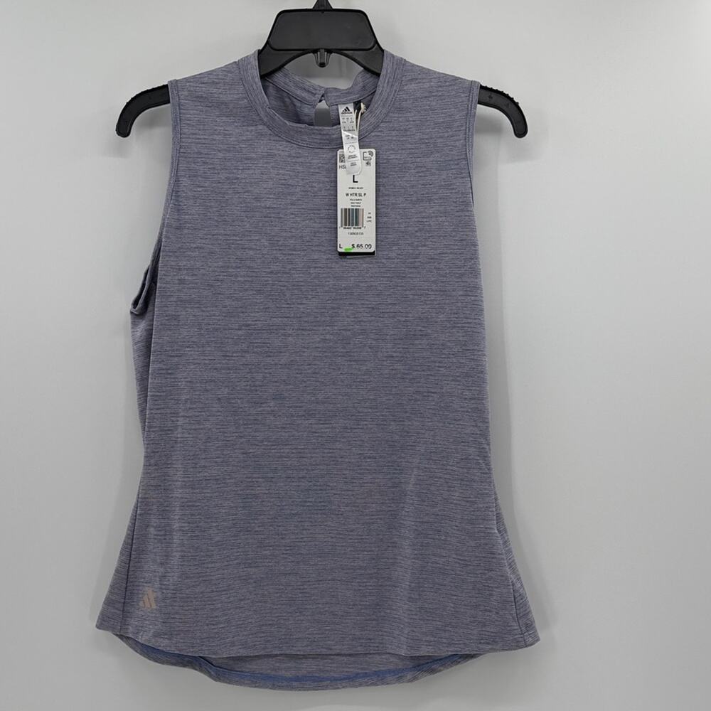 Adidas Women's Golf Polo Tank Top - Heather Blue - Large - NWT